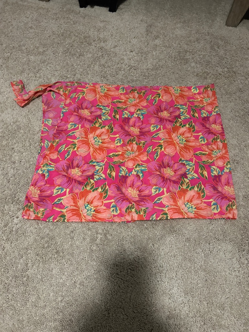 Beach Riot Floral Swim Coverup in Hot Pink and Coral